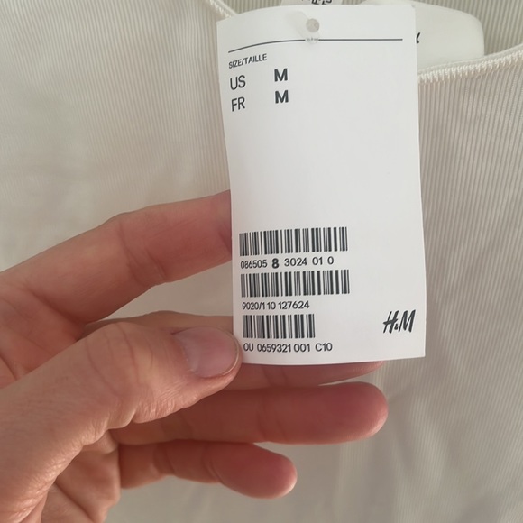 H&M White bodycon bodysuit - Picture 3 of 3